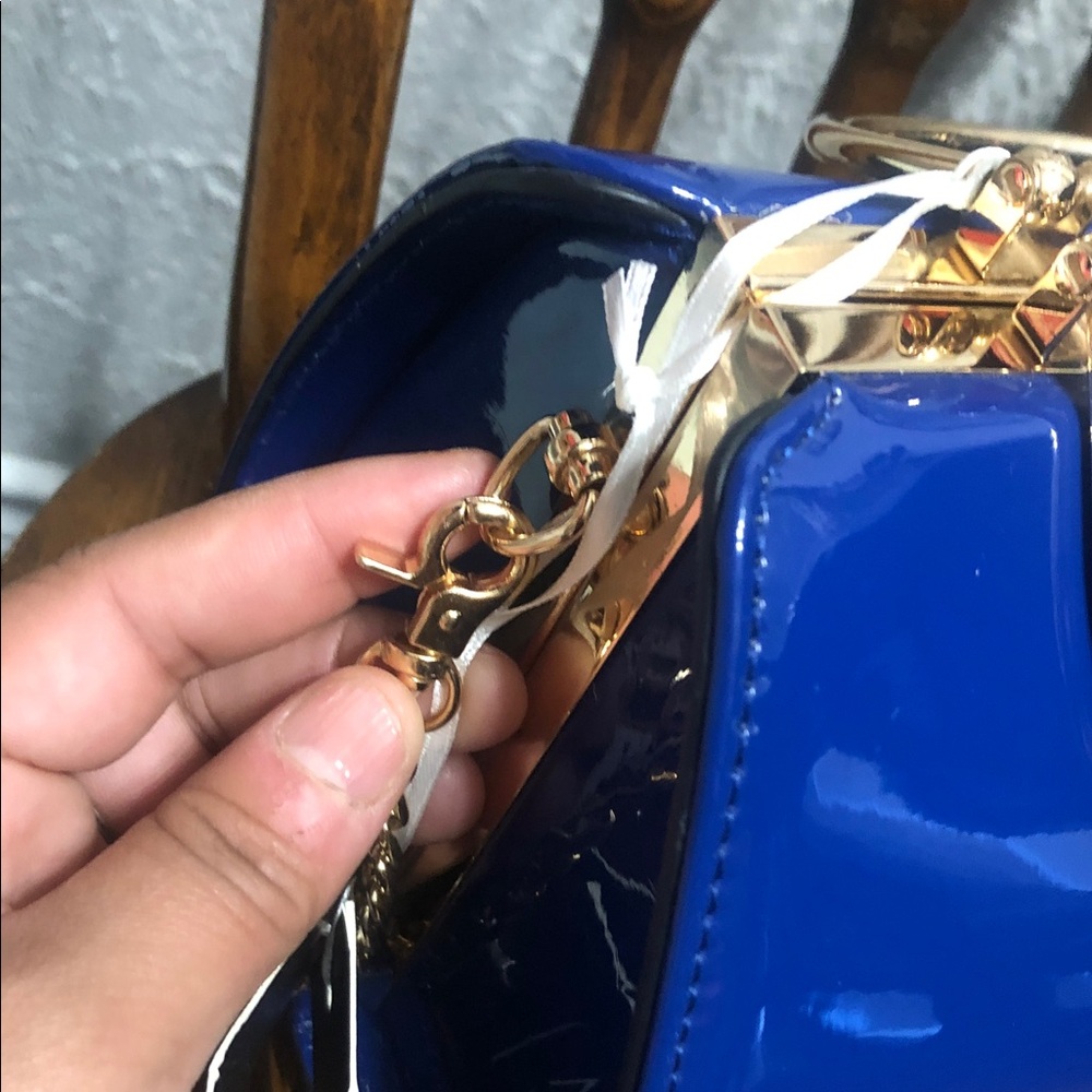 Terre Glossy Blue Mini Bag - Picture 11 of 12